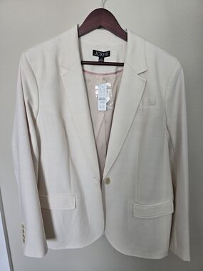 J.Crew Cream Single-Button Blazer